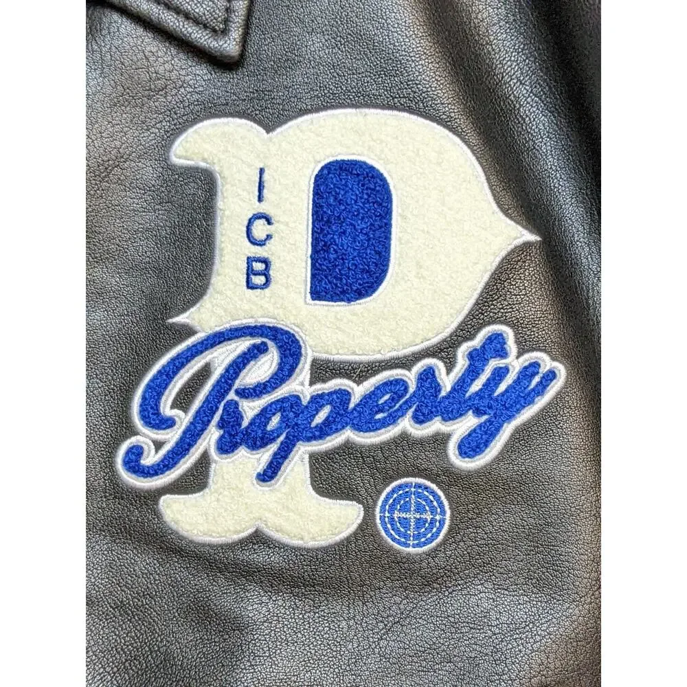 Ice Cold Records ICB Mens Jacket L Faux Leather Black Generational Curse, New
